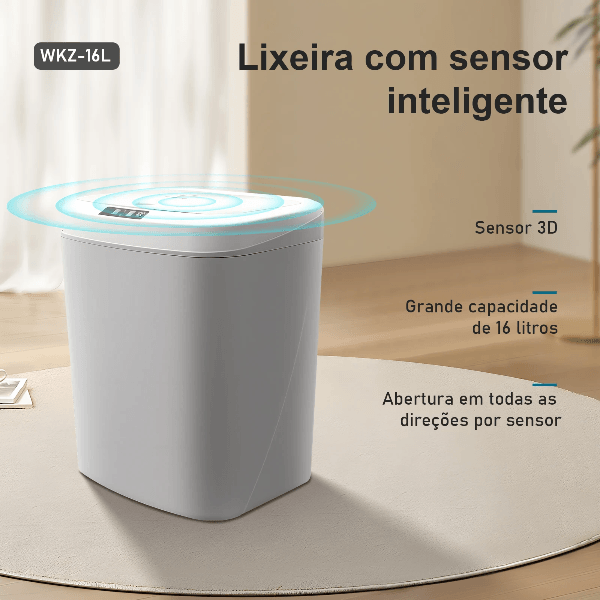 LATA DE LIXO COM SENSOR INTELIGENTE