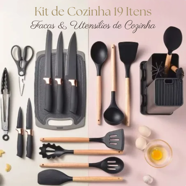 KIT COZINHA COMPLETO - 19 PEÇAS