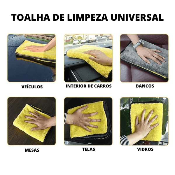 TOALHA DE LIMPEZA DE MICROFIBRA